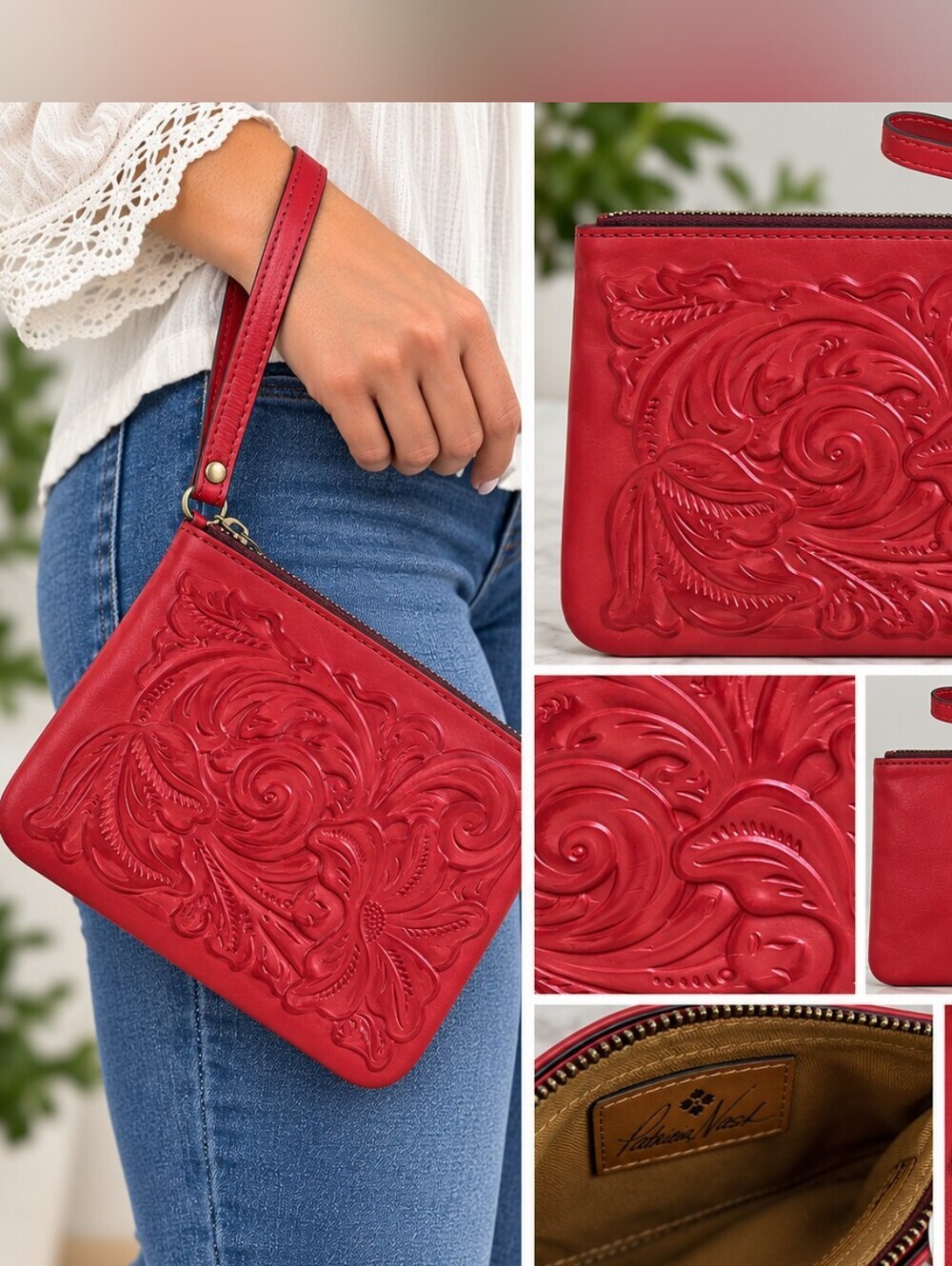 Patricia Nash Embossed Wristlet Pouch